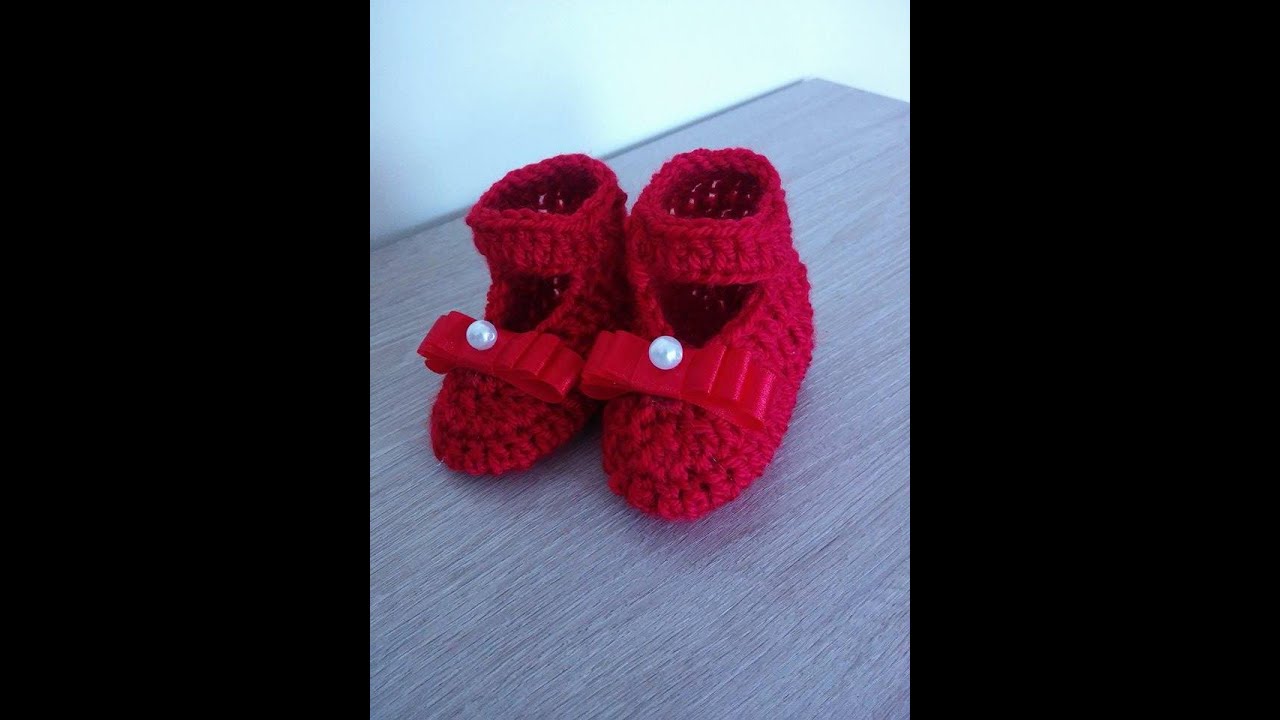 Buciki na szydełku dla niemowlaka 0-3 miesiące - shoes for baby on the crochet 0-3 months