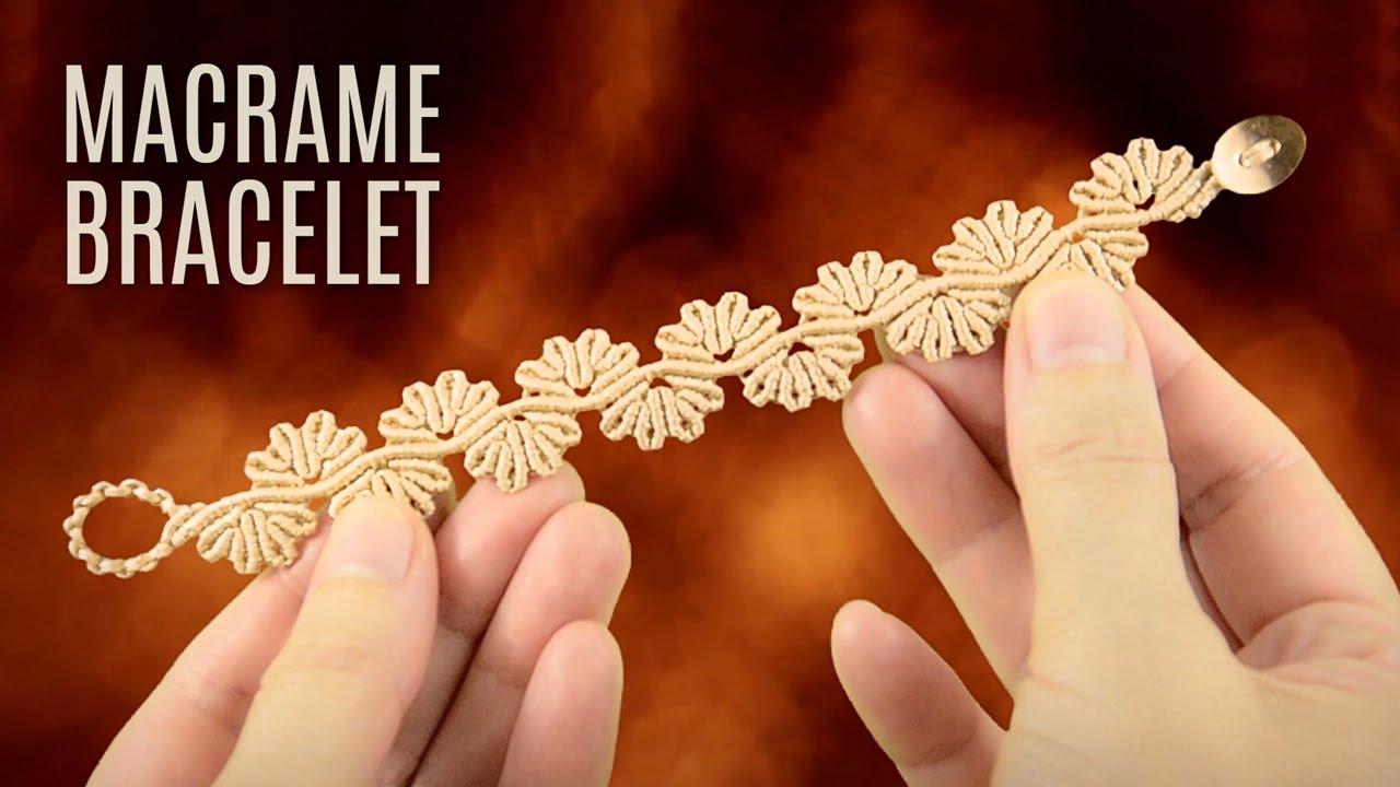 Wavy Flower Lace Bracelet Demo | Macrame School