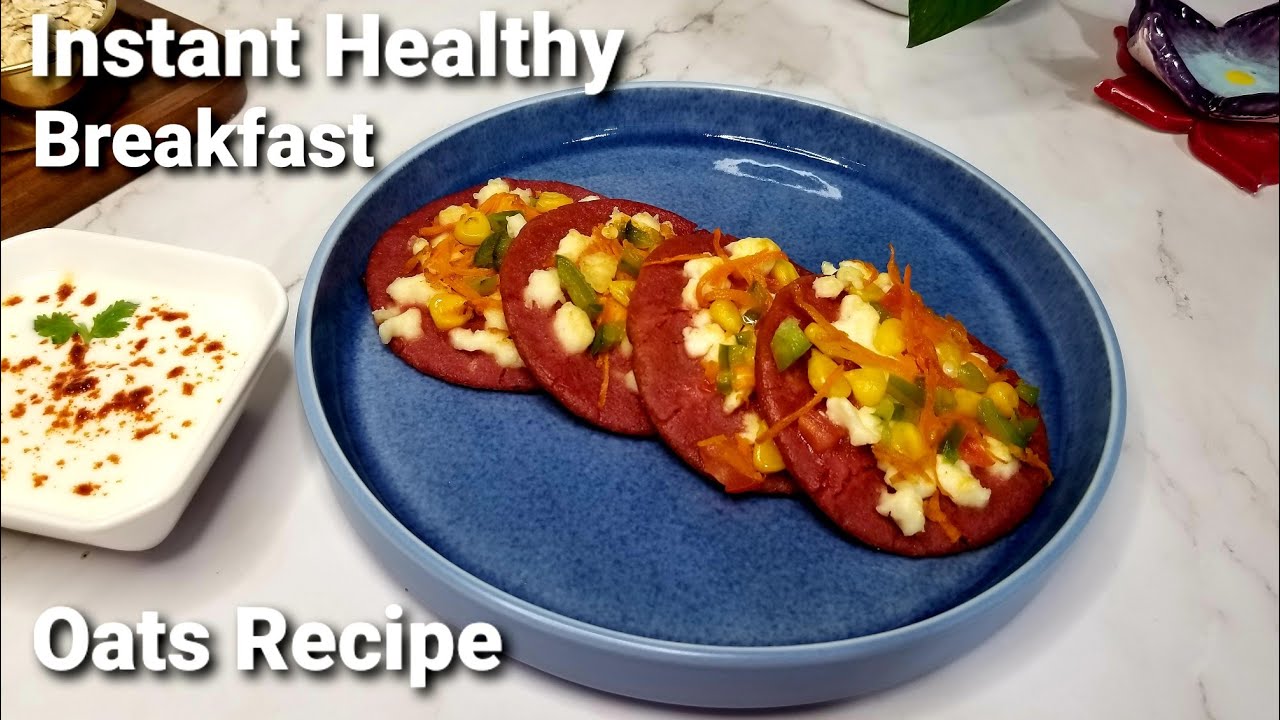 Healthy Instant Breakfast Recipe, Oats Recipe, Instant Oats Beetroot Uttapam #healthybreakfast