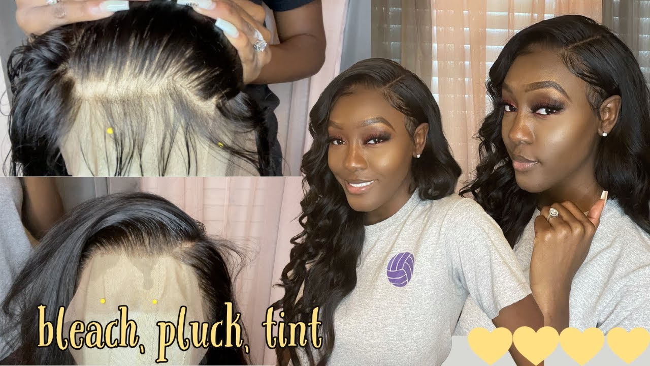 *DETAILED* How To Bleach Knots, Pluck, and Tint Lace Frontal | For Dark Skin Baddies 😍 Save Them $$