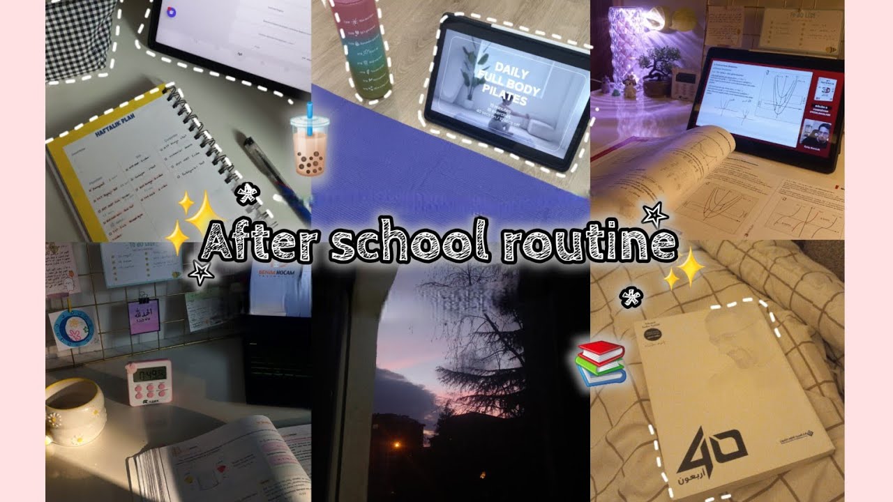 After school routine📚 🩷 روتيني بعد المدرسة / طالبة بكلوريا ✨️🧋