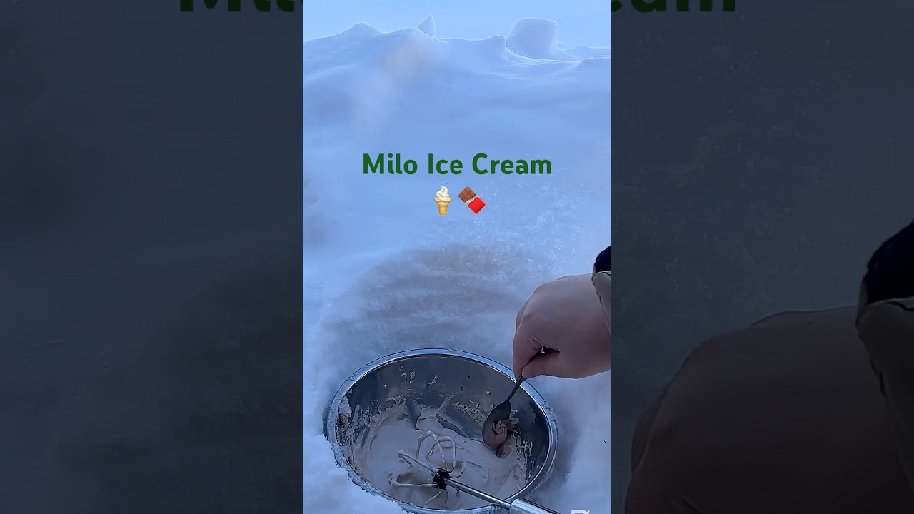 Make Milo Ice Cream In The Snow With Me Easy Recipe 