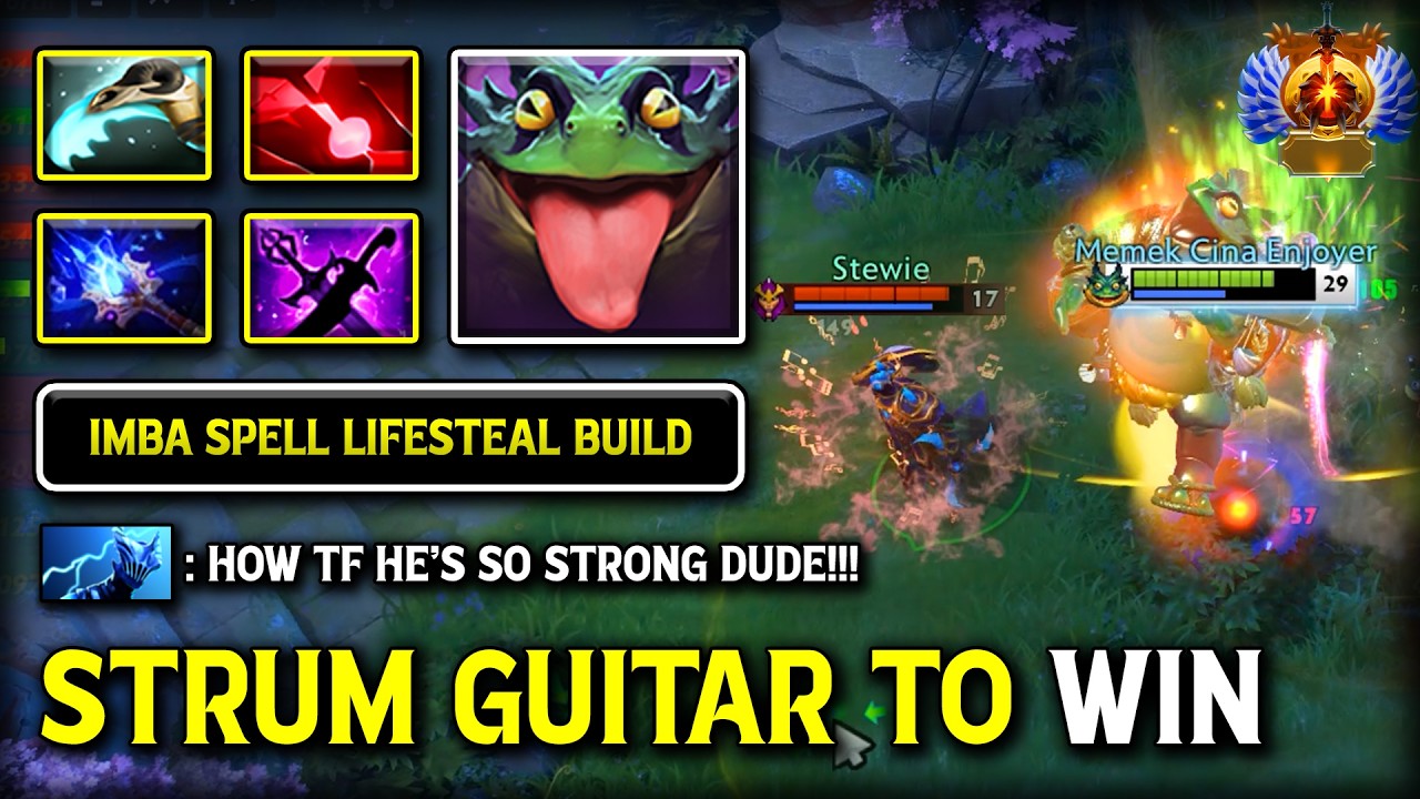 100% STRUMMING GUITAR TO WIN Largo With Spell Lifesteal Build 100% Unstoppable 7.40c Dota 2