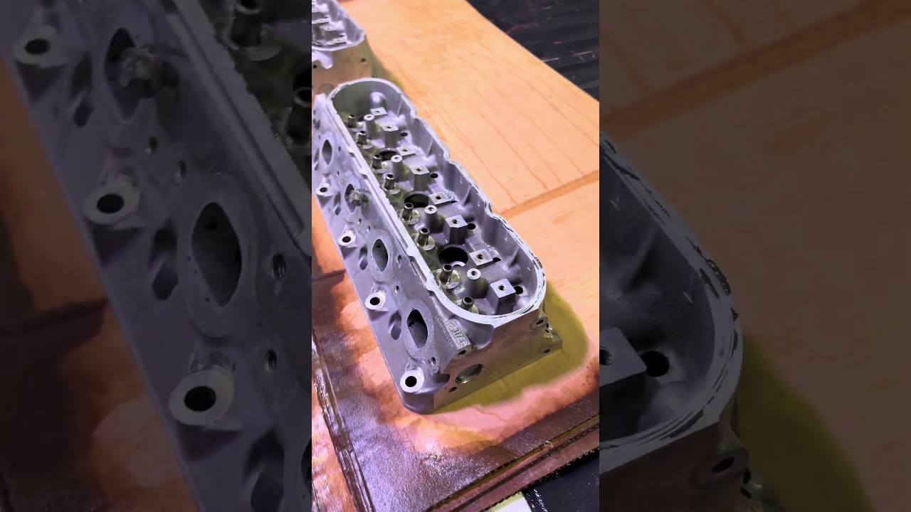 Before and after on the LS cylinder heads! 