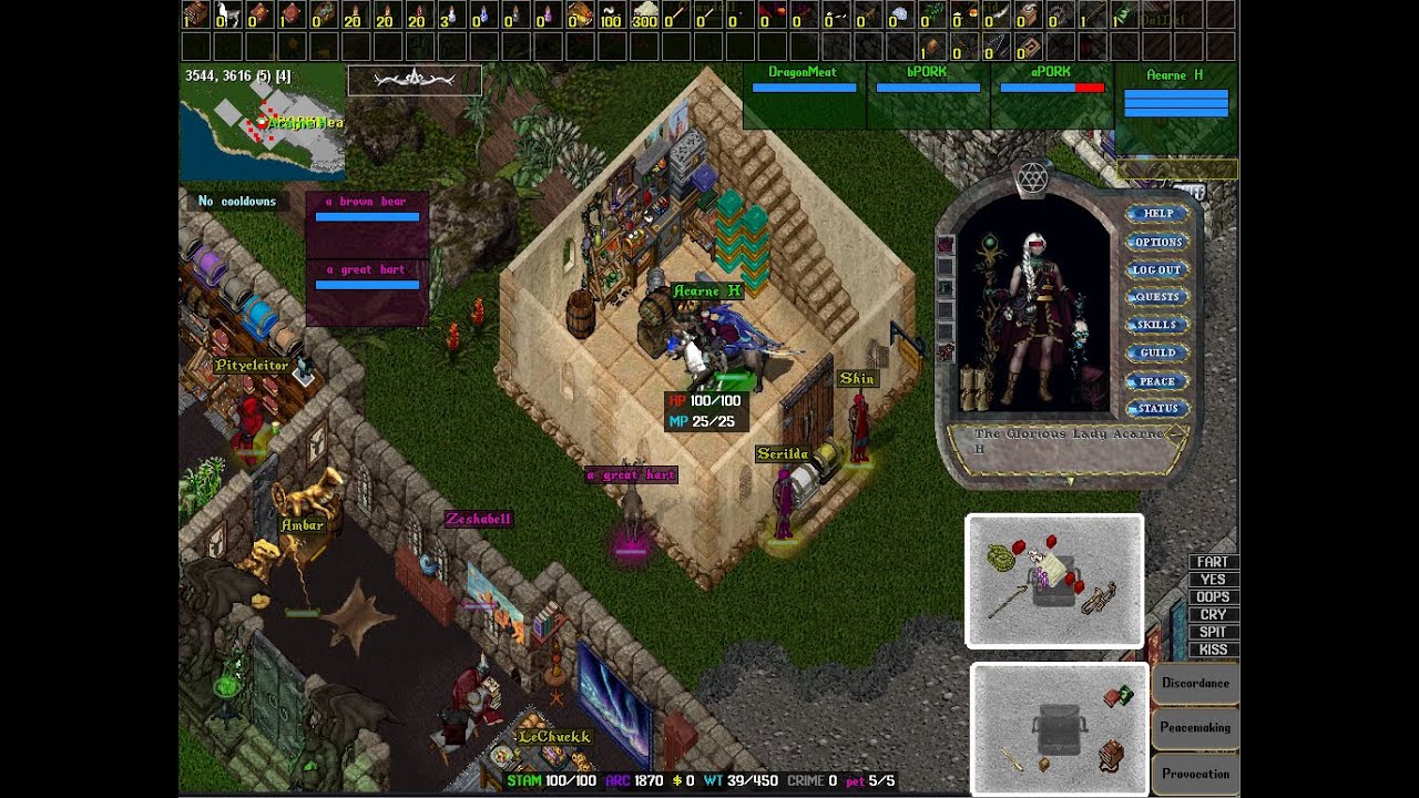 UO Outlands. Command Tamer just farm on Aegis.  울티마온라인 커맨드 테이머 마솔레움 사냥