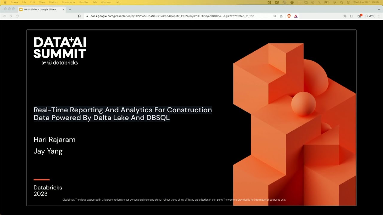 Real-Time Reporting and Analytics for Construction Data Powered by Delta Lake and DBSQL
