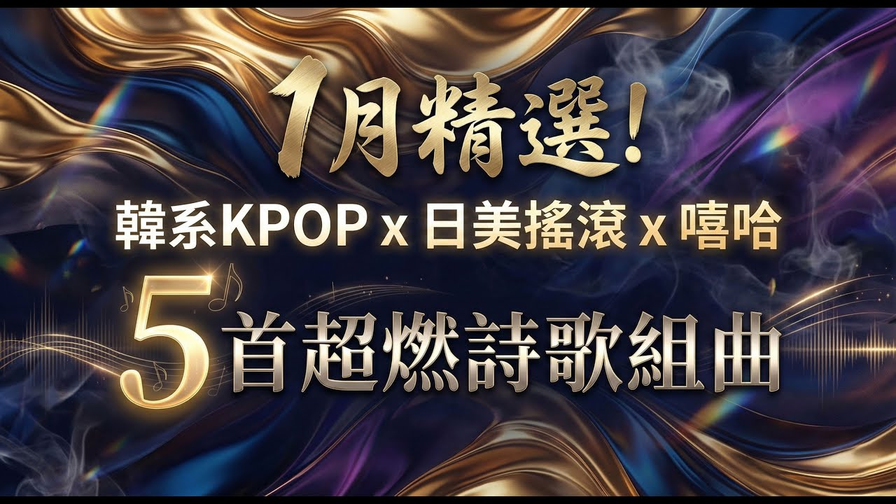 【1月精選】韓系KPOP x 日美搖滾 x 嘻哈 🎸 5首超燃詩歌組曲