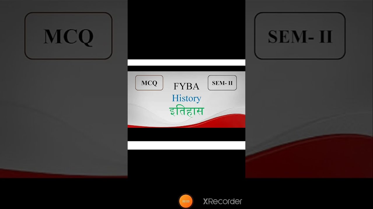 history 2nd semester MCQ (FYBA) part 2