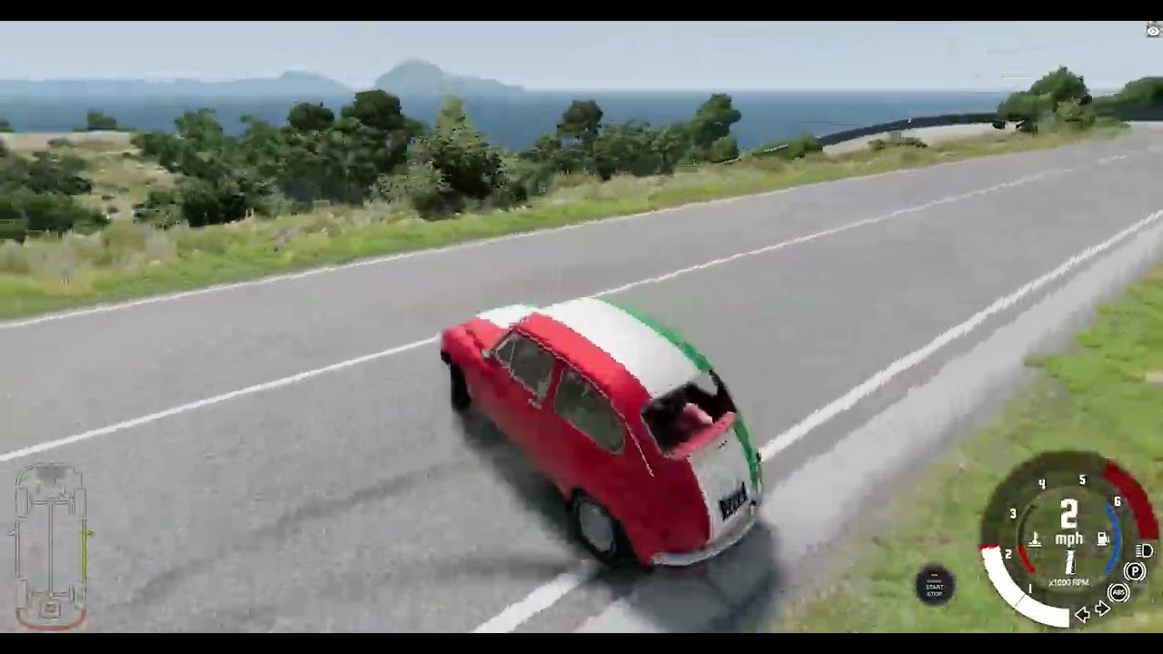 BeamNG drive escaping from the police but italy