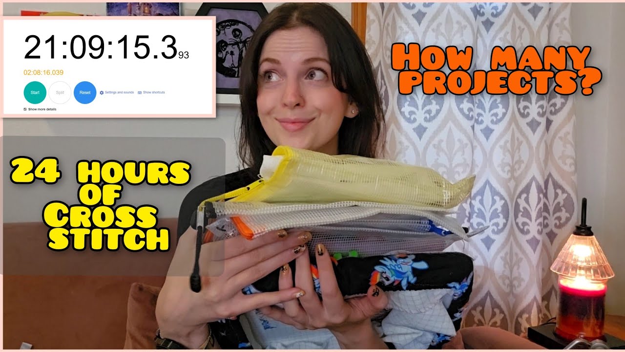 Flosstube #81: What I worked on during 24 hours of cross stitch