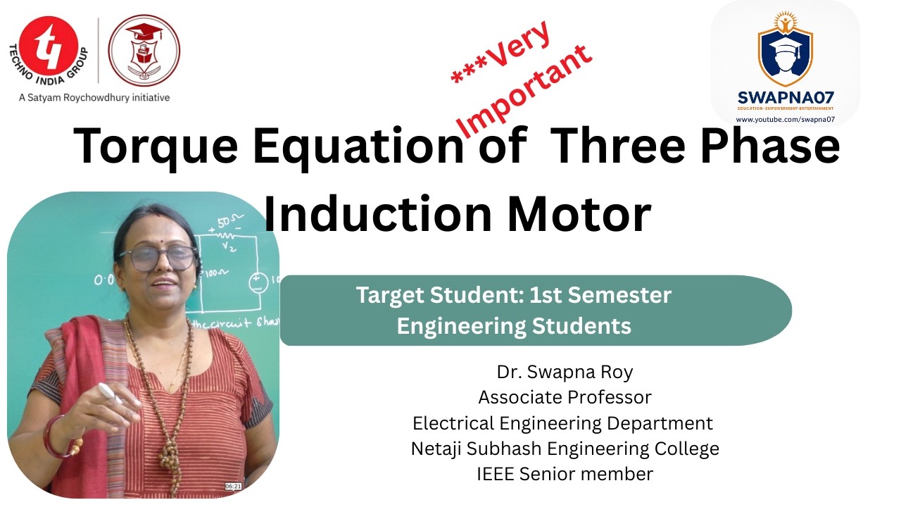 Toque Equation of Three Phase Induction Motor