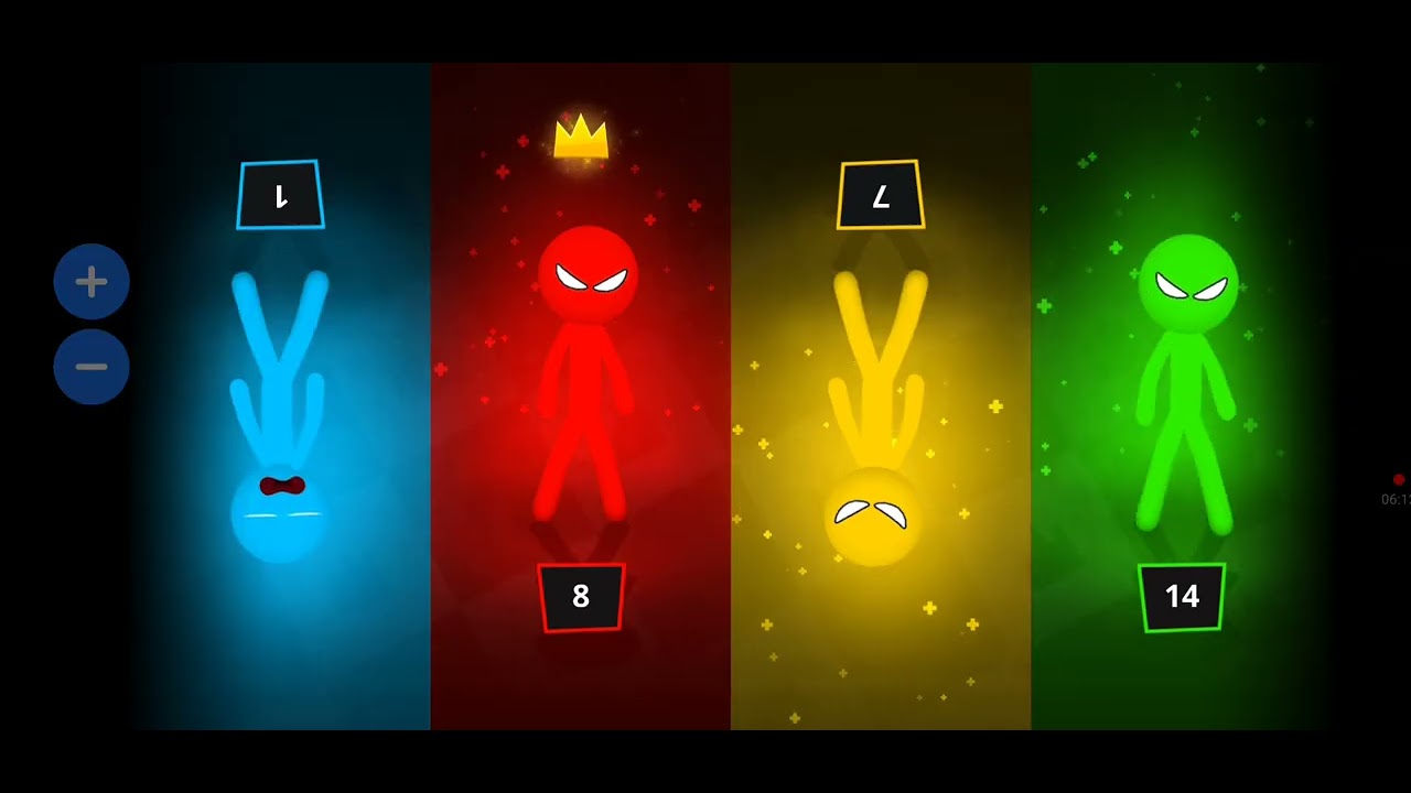 Stickman party playing with friends 