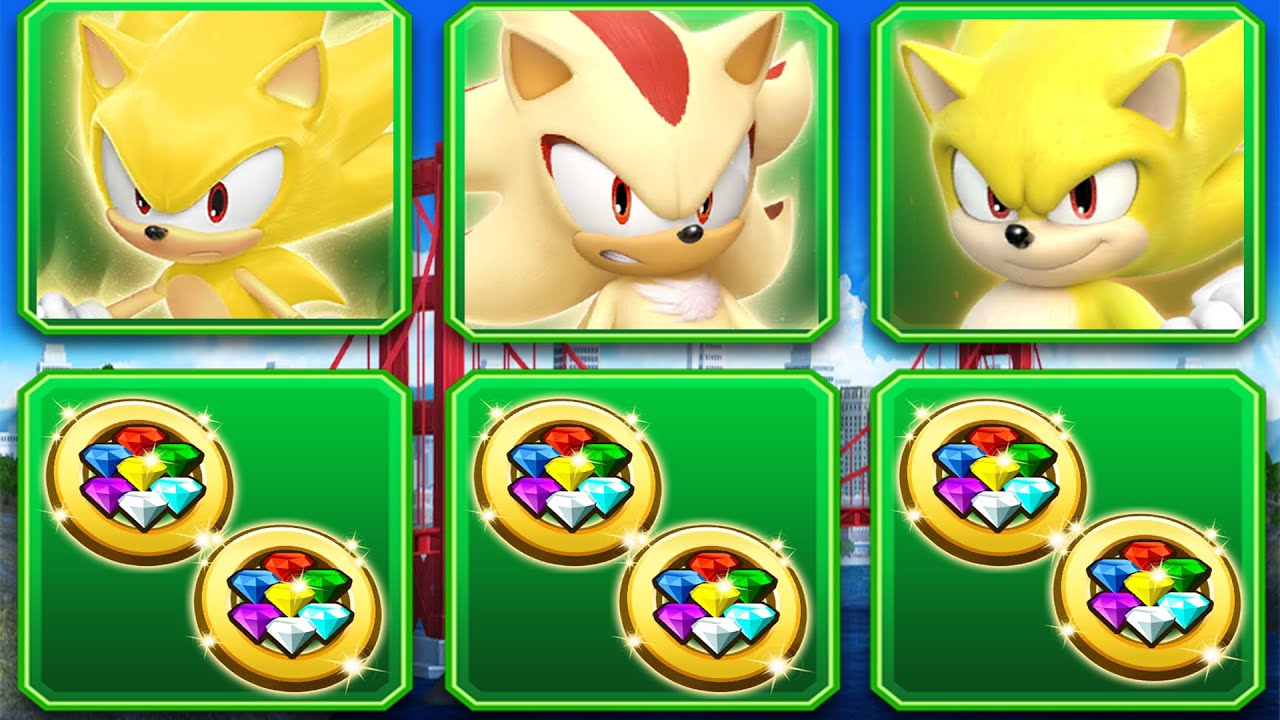 Sonic Forces - Super Sonic vs Super Shadow vs Movie Super Sonic Challenge Double Boost Victory Game