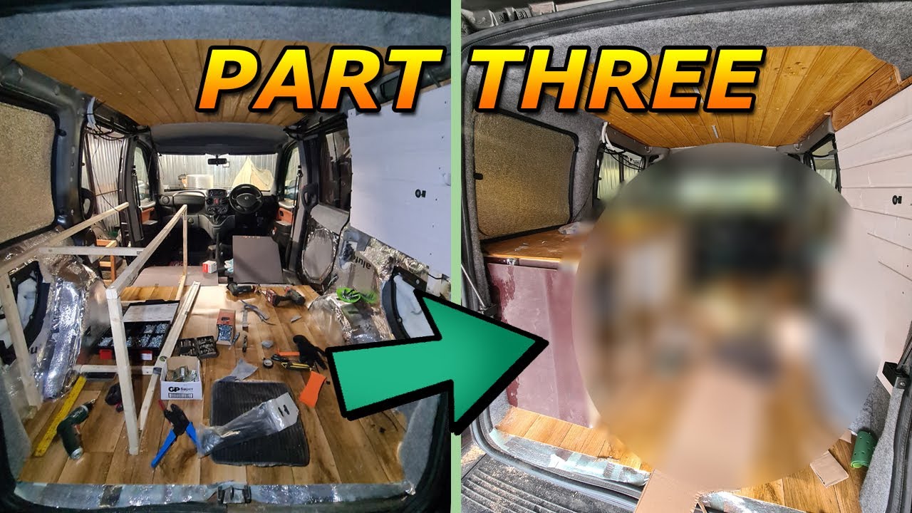 Fiat Doblo Micro-camper Time-lapse DIY Build - Part 3
