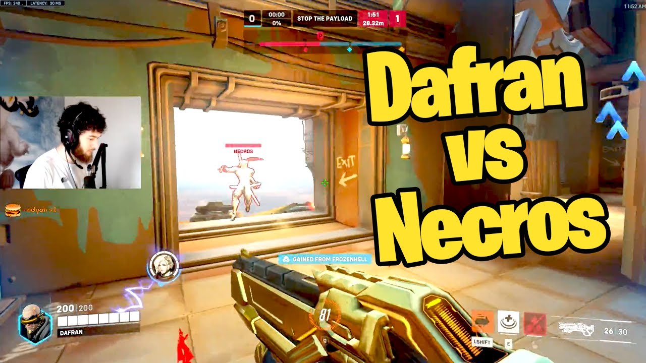 16K DMG! DAFRAN INSANE SOLDIER 76 vs BEST GENJI NECROS OVERWATCH 2 SEASON 1