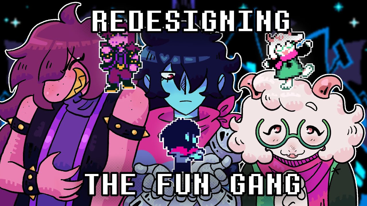 Redesigning the Fun Gang (and Co) from Deltarune