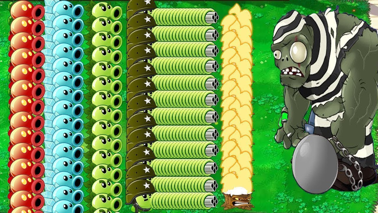 All Pea PvZ vs Dr. Zomboss Epic Hack PvZ Battlez