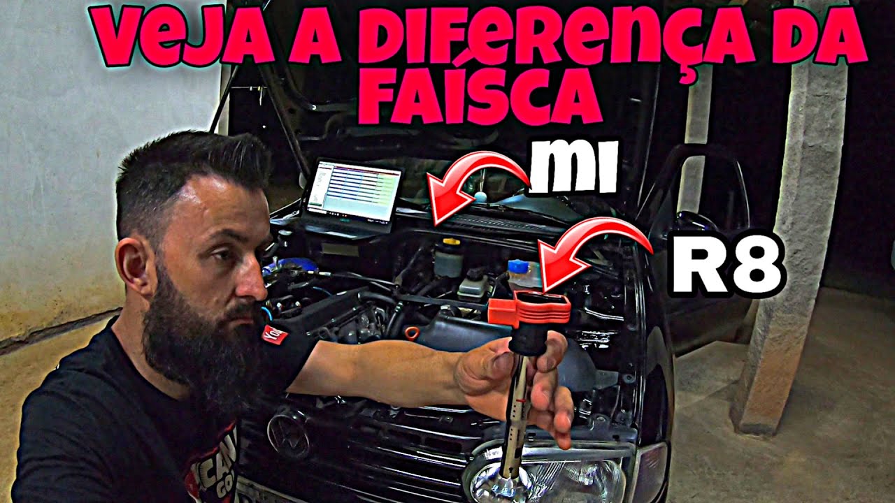 BOBINA AUDI B8 VS BOBINA MI 3 PINOS DIFERENÇA ABSURDA NA FAISCA !!!