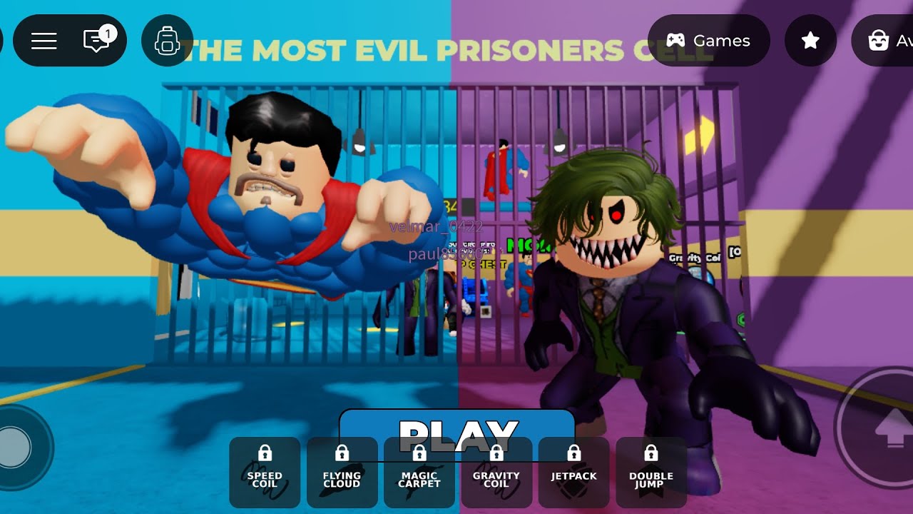 THE MOST EVIL PRISONER,S CELL SUPER MAN VS SPIDER MAN 😭 ⏯️ #roblox #robloxrun #viralvideo
