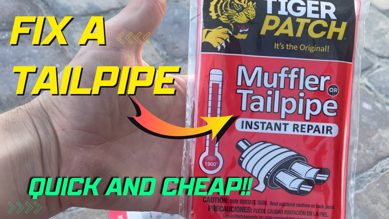 Fix a Tailpipe Cheap! Using exhaust patch and J.B. Weld metallic paste