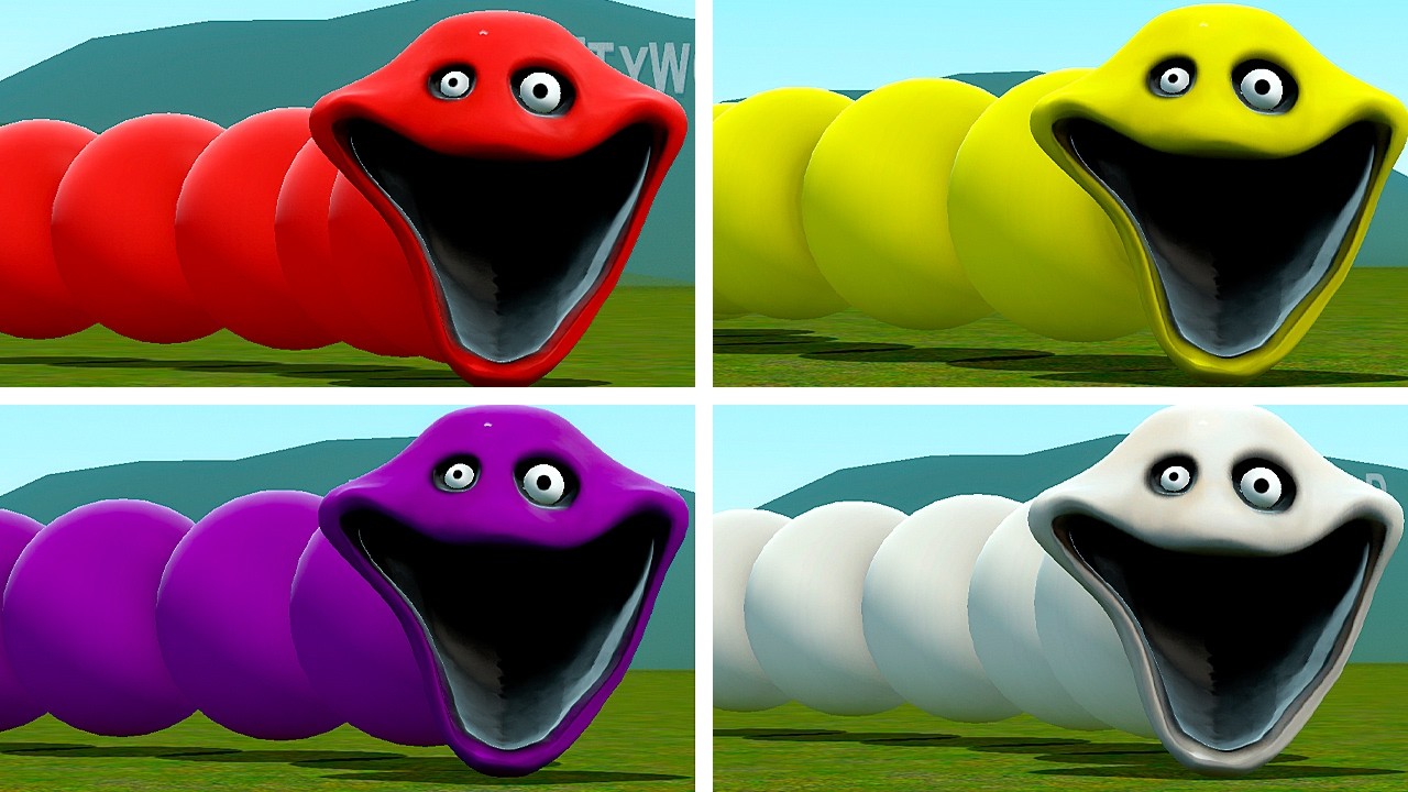 SURVIVING THE SECRET ROBLOX HUNGRY COLORFUL WORM In Garry's Mod!