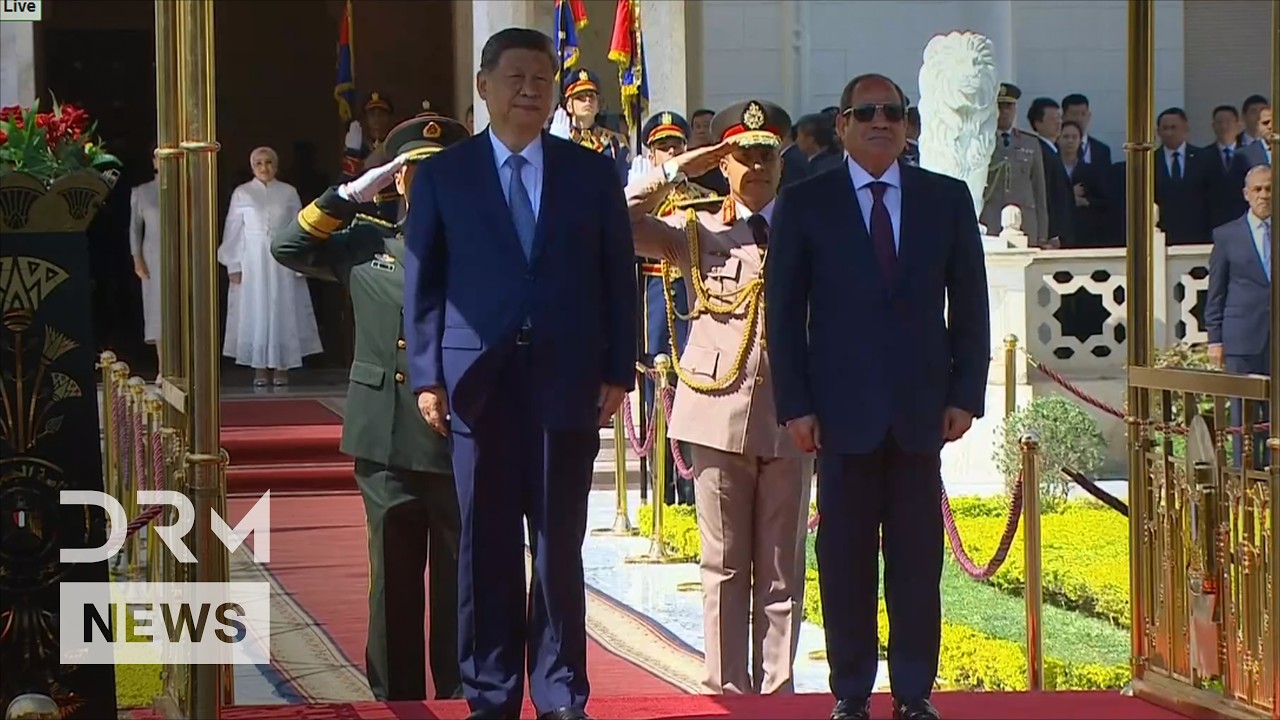 WATCH: Egypt President Sisi Welcomes China&rsquo;s Xi Jinping at Cairo Presidential Palace | AC1G