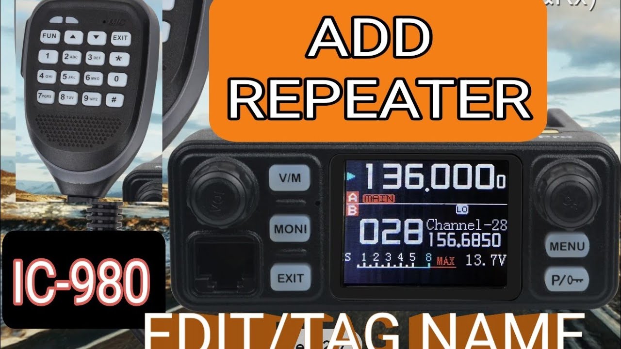 HIROYASU IC-980 Pro — добавление повторителя, сохранение в памяти