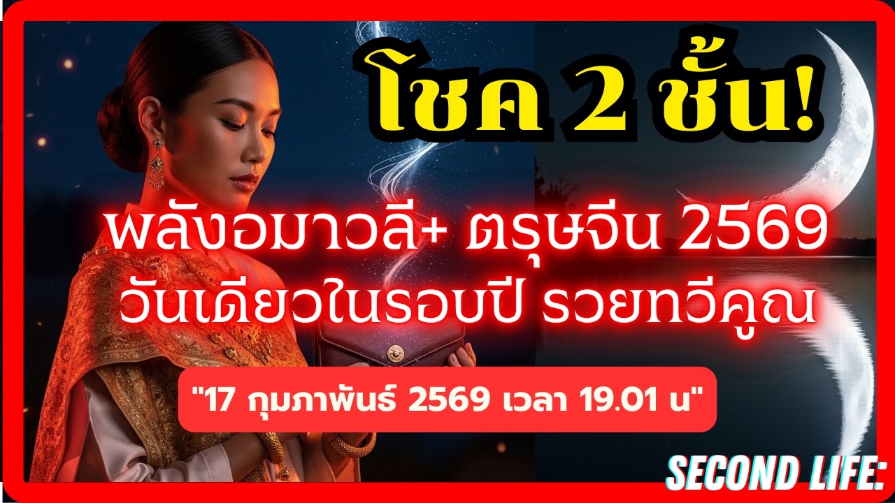สูตรลับ! ขอเงินพระจันทร์วันตรุษจีน (อมาวสี 2569) โชคสองชั้น ก้าวกระโดด!