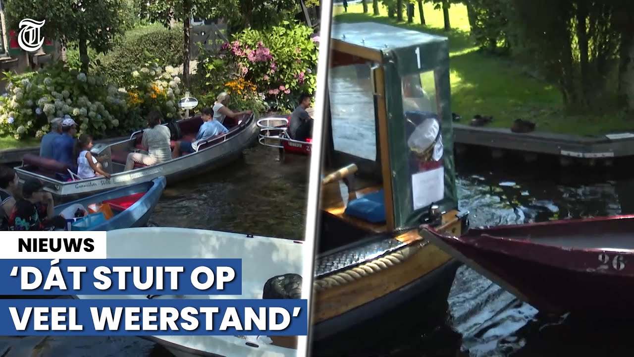 'Botsboten' zorgen voor chaos op grachten Giethoorn