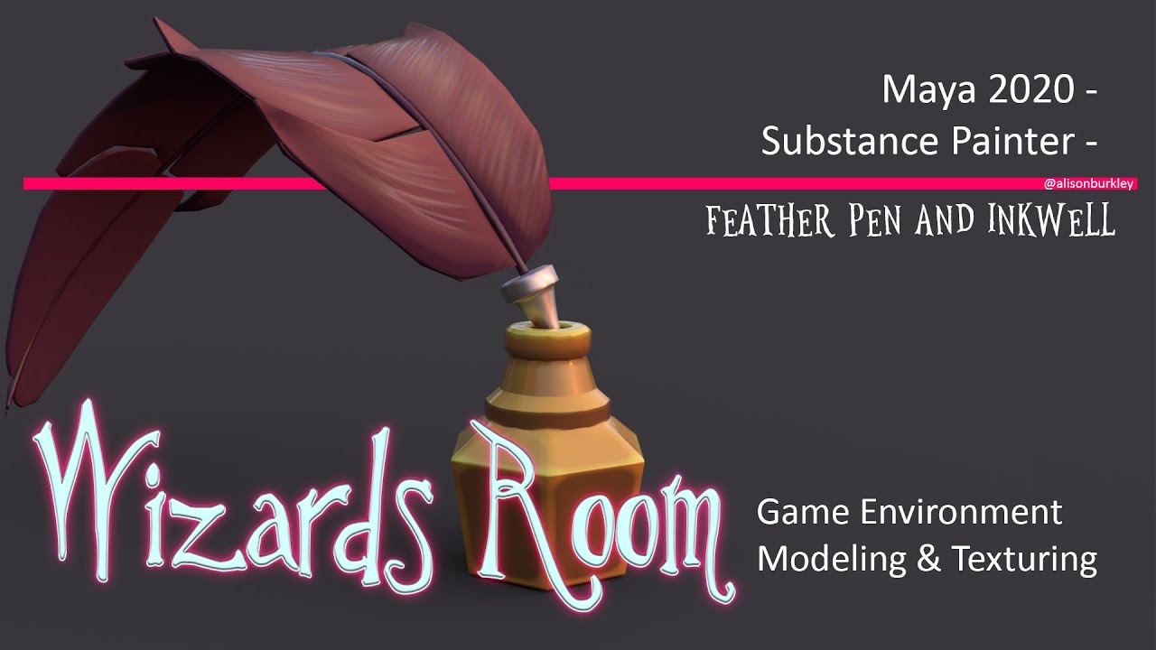 Wizards Room Series: Inkwell and Pen - Modeling