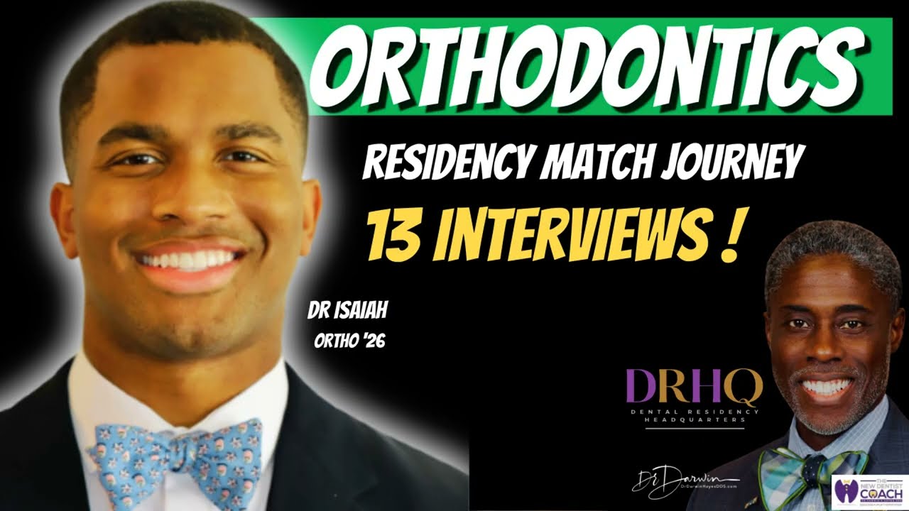 ORTHODONTICS Residency MATCH After 13 Interview Invites ft. Dr Isaiah Sampson | DrDarwin™️