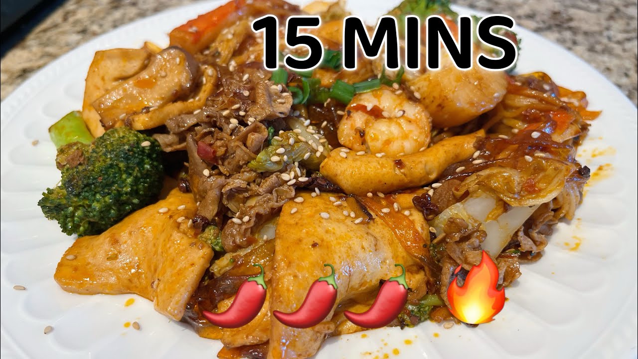 Best dry hot pot -Quick 15 mins cook - spicy lovers