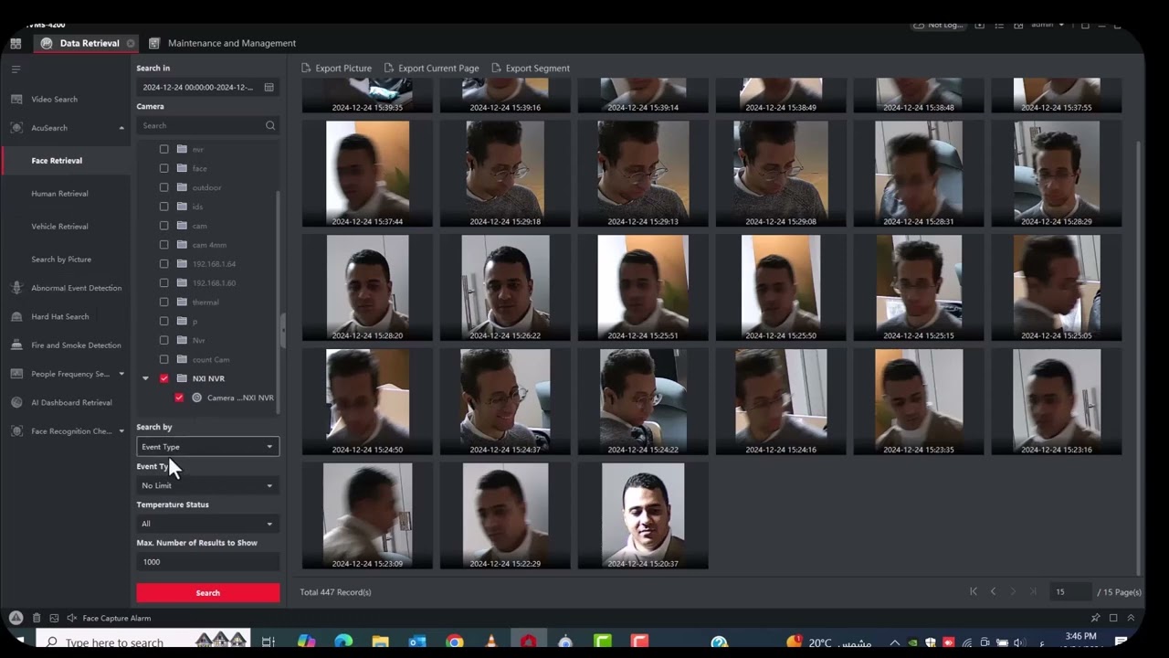 Hikvision face recognition system ( Capture camera + NXI NVR ) via ivms4200
