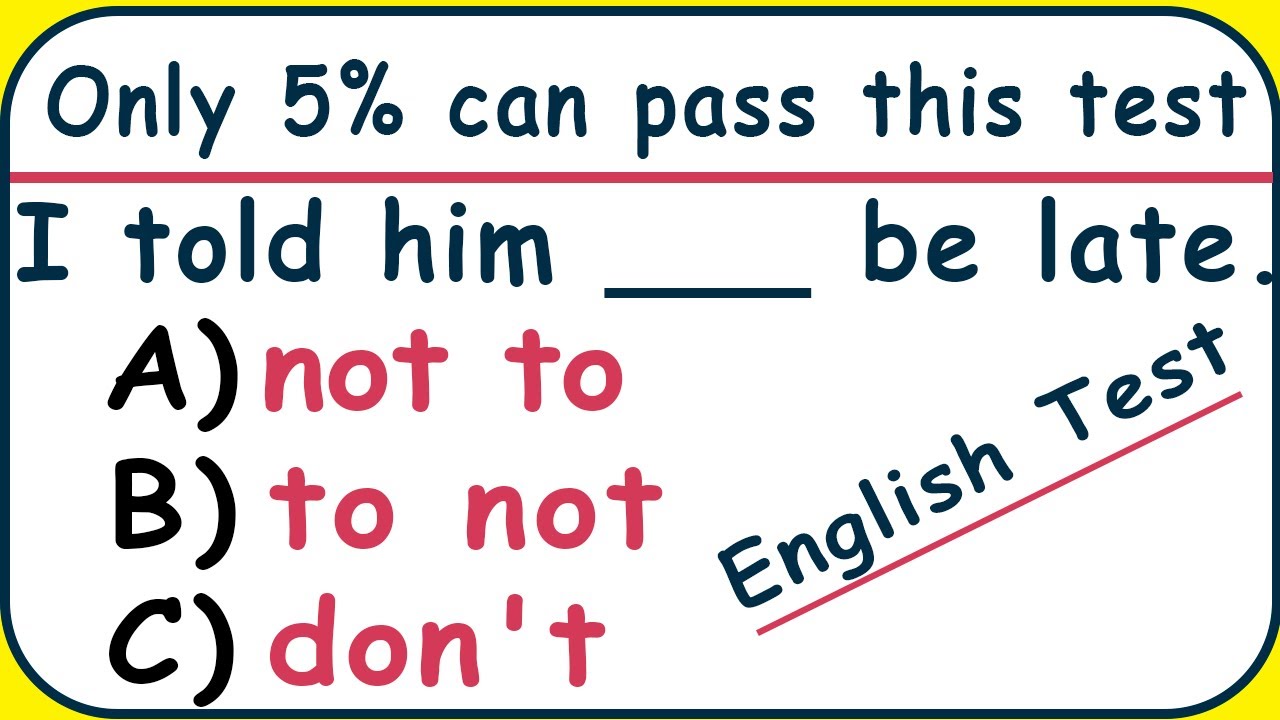 English Mixed Grammar Test – Only 5% Can Pass This Test