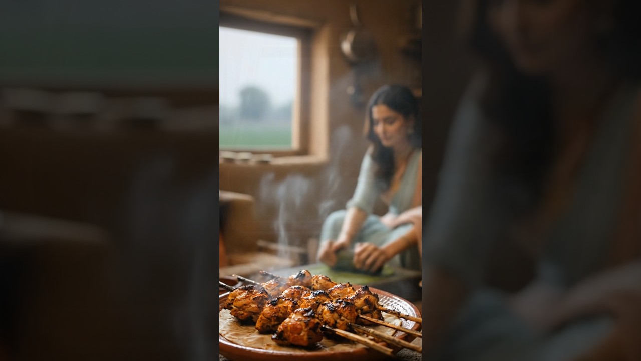 Garam-garam chicken seekh kabab + green chutney, with my favorite person 🥰 