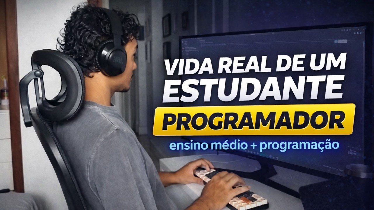 Rotina de um estudante do ensino médio que estuda programação
