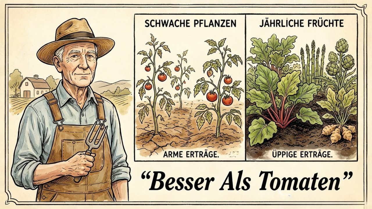 Eine Pflanze, vier Jahreszeiten Nahrung — Kein Nachpflanzen erforderlich