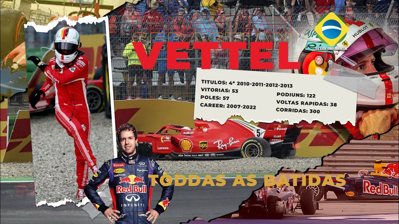 Onboard de todas as batidas do tetracampe&atilde;o Sebastian Vettel  Compilado