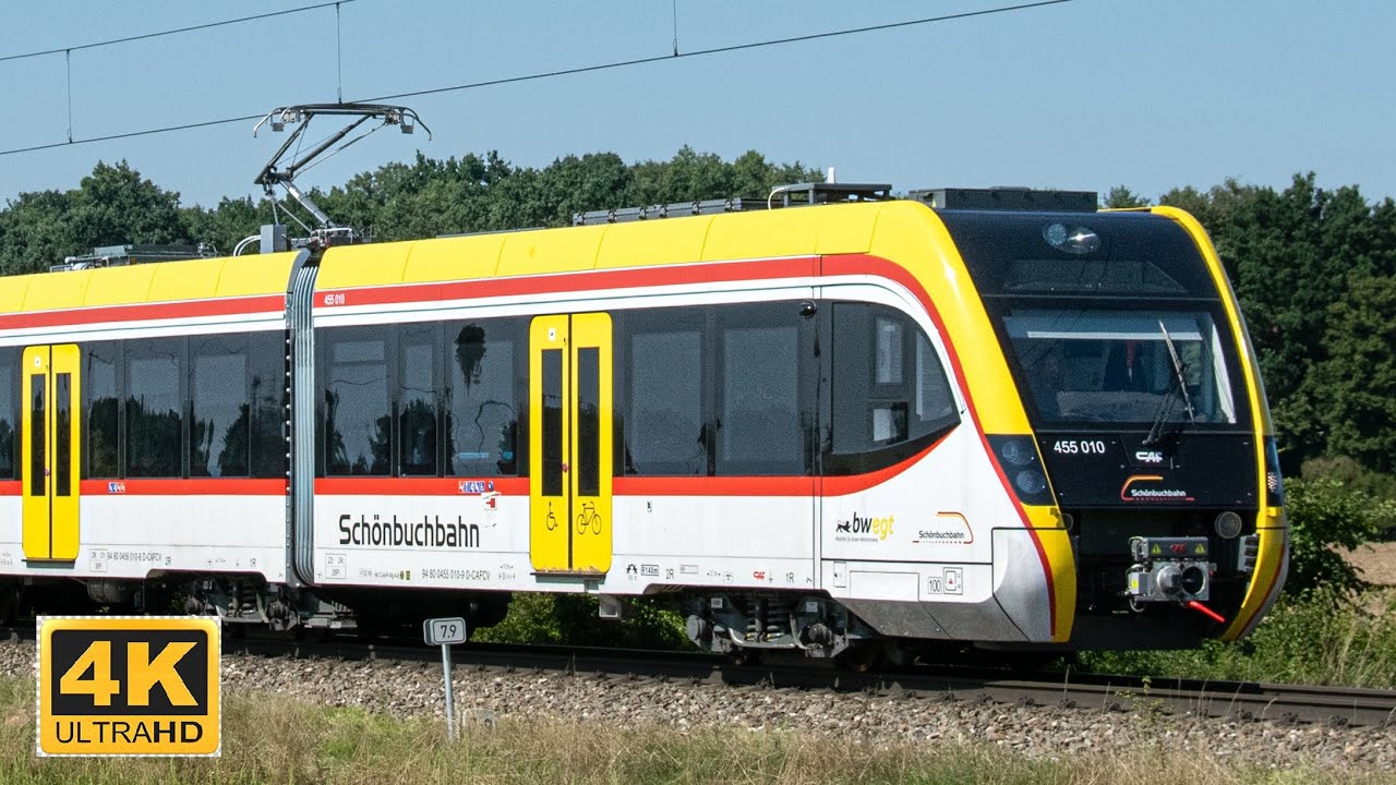 New train for SCHÖNBUCHBAHN. CAF 455.010. VUZ Velim test centre.