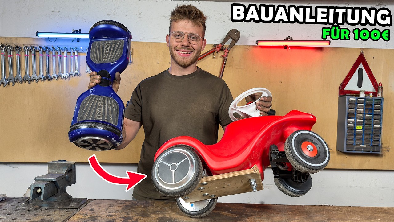 30 km/h E-Bobbycar aus Hoverboard | BAUANLEITUNG (ohne schweißen & günstig)
