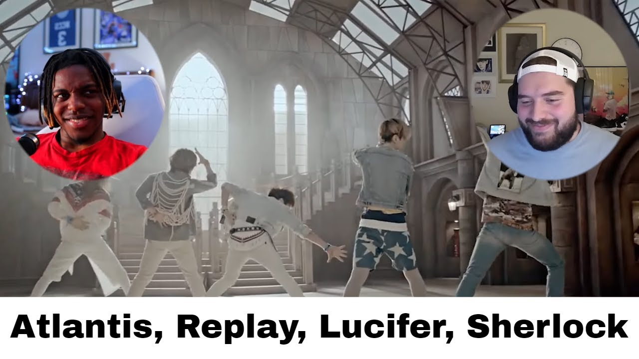 American Friends React to - SHINee (Atlantis, Sherlock, Replay, Lucifer)