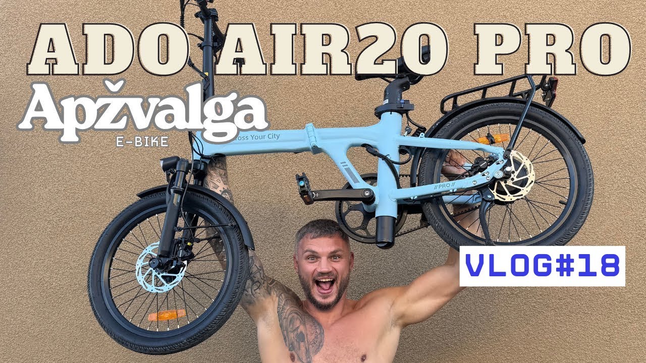 SM VLog #19 ❗️ ADO Air 20 Pro testas miesto dviratis ir kaimo keliukai