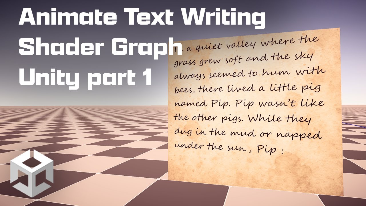 Animate Text Writing Shader Graph Unity Part 1