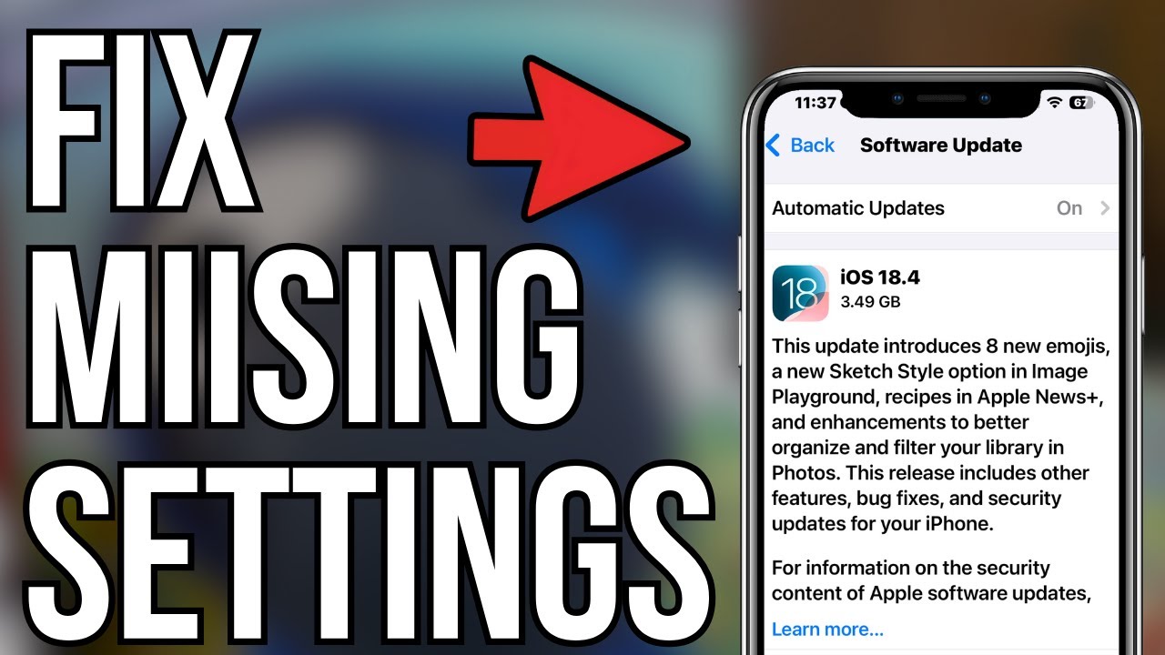 How to Fix Missing Features/Settings on iPhone!