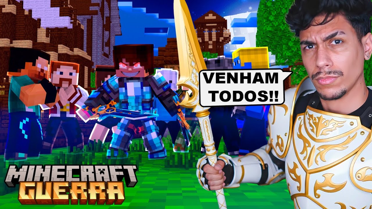 BATALHEI CONTRA MEU TIME no MINECRAFT GUERRA !! EP. 10  ‹ Ine ›