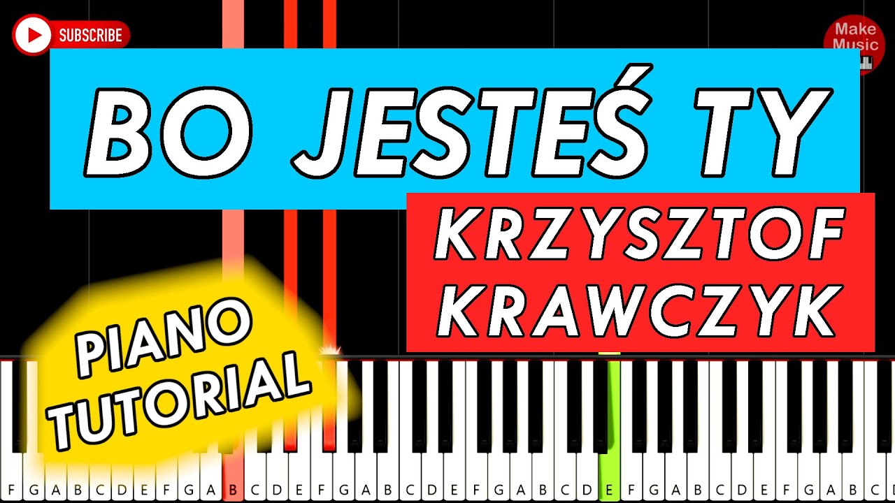 BO JESTEŚ TY (Krzysztof Krawczyk) - Piano Keyboard Tutorial