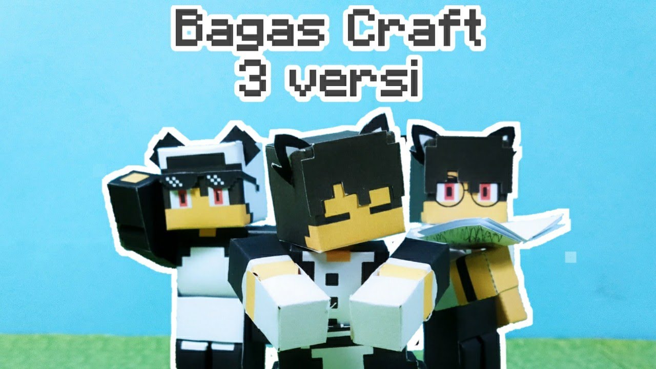 Tutorial Membuat Papercraft Minecraft Pake Skin Sendiri [Free Bagas Craft Template Papercraft]