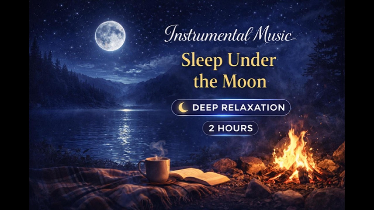White Noise Sleep Music Under the Moon (2 Hours) | Deep Psychological Relaxation for Fast Sleep