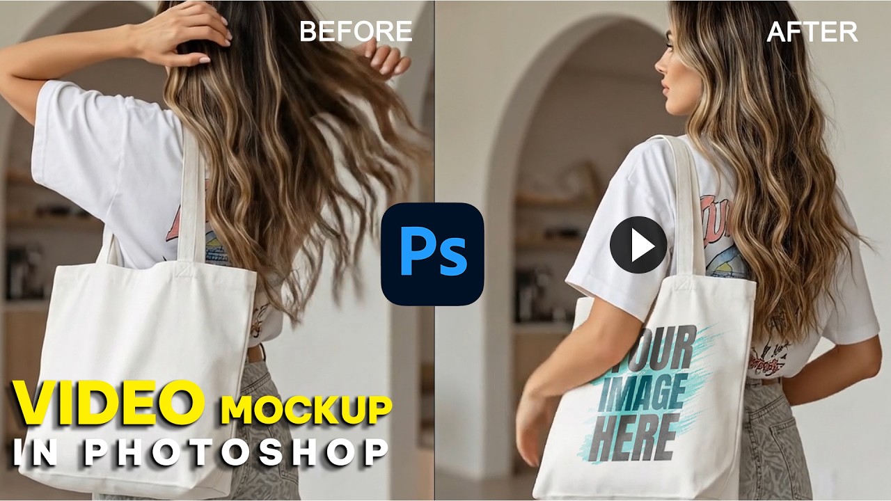 How to Create a Realistic Tote Bag Video Mockup in Photoshop | Photoshop Video Mockup Tutorial