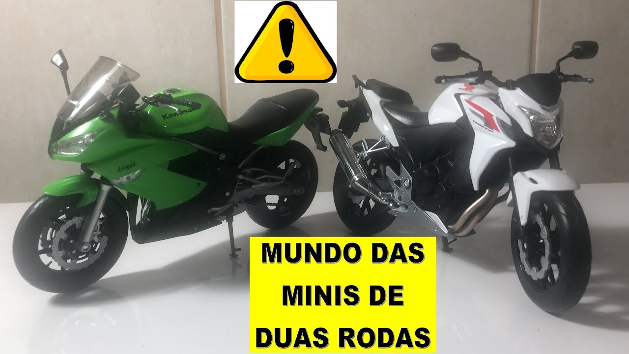 MINIATURA MOTO CB 500 F x NINJA 650R - WELLY - ESCALA 